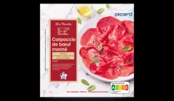 Carpaccio de bœuf et sa marinade à l'huile d'olive 5 % et au basilic