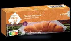 Churros peruanos, churro roulé, cœur cacao