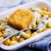 Colin d'Alaska pané MSC façon fish and chips, sauce tartare