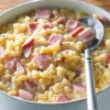 Coquillettes façon risotto, jambon fumé