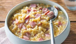 Coquillettes façon risotto, jambon fumé