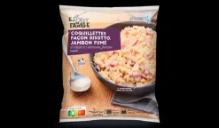 Coquillettes façon risotto, jambon fumé