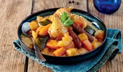 Couscous royal au poulet et merguez 2 parts