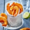 Crevettes panées, 10 à 12 pièces, élevées Equateur