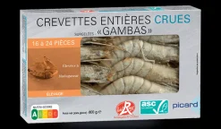 Crevettes tropicales crues "Gambas" 16-24 p. ASC