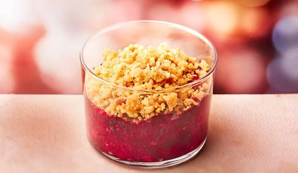 Crumble aux fruits rouges, 1 part