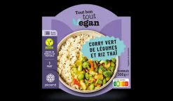 Curry vert de légumes et riz thaï