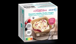Dessert vanille-fruits rouges,biscuit moelleux