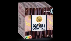 Ecorces d'orange confites enrobées de chocolat