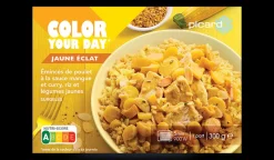 Emincés de poulet, riz à la sauce mangue et curry