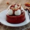 Entremets vanille-pécan