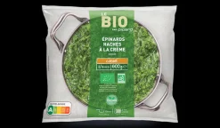 Epinards hachés à la crème bio