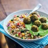 Falafels, boulghour aux petits légumes