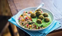 Falafels, boulghour aux petits légumes