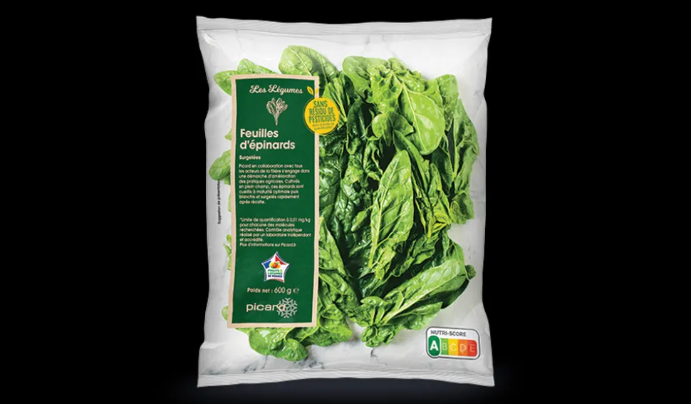 Feuilles d'épinards sans résidu pesticides, France