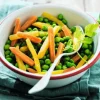 Garden peas et duo de carottes bio, France