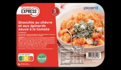 Gnocchis au chèvre et aux épinards, sauce tomate