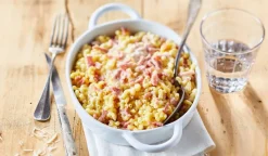Gratin de coquillettes au jambon et à l'emmental