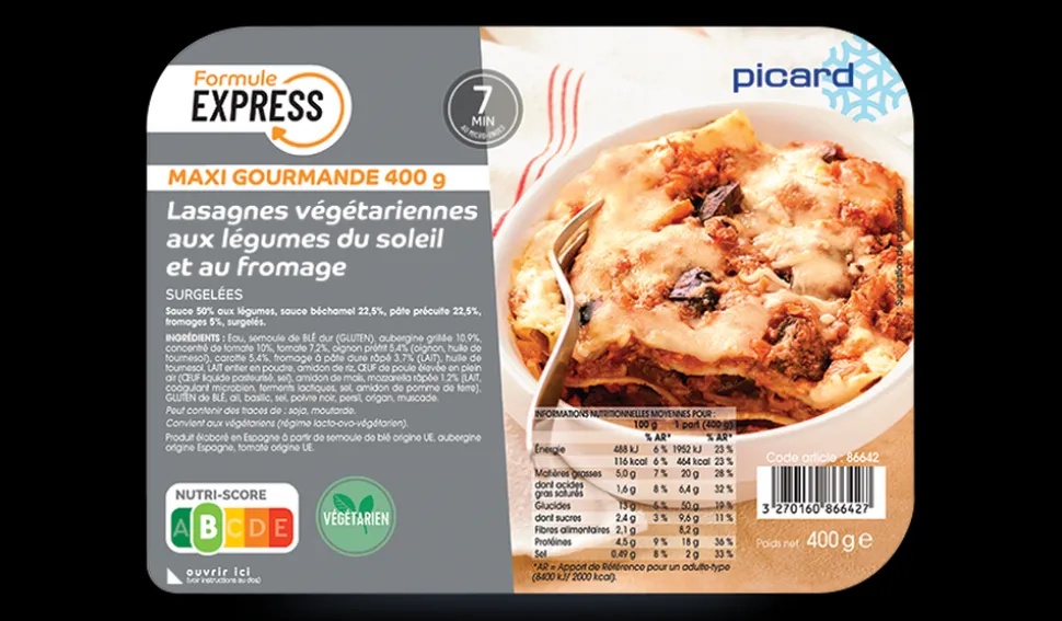 Lasagnes végétariennes légumes soleil et fromage