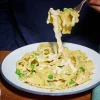Mafaldine al limone, pâtes, sauce au citron