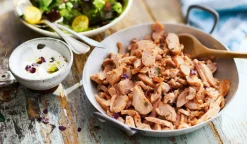 Émincés de poulet rôtis, cuits