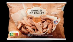 Émincés de poulet rôtis, cuits