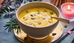 Mini so soupe potiron, marron, huile de noisette