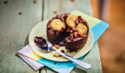 Moelleux banane, chocolat, pécan