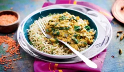 Palak Dal, lentilles épinards riz