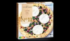 Pizza chèvre, miel, noix