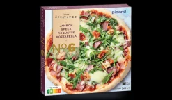 Pizza jambon speck, roquette, mozzarella