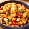 Poêlée de gnocchis, tomates, mozzarella
