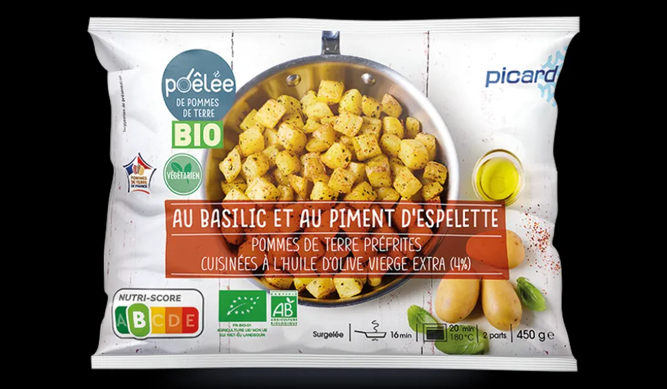 Poêlée de pommes de terre bio au basilic et au piment d’Espelette, France