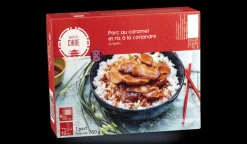 Porc au caramel et riz à la coriandre
