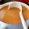 Potage courge butternut, patate douce, carotte