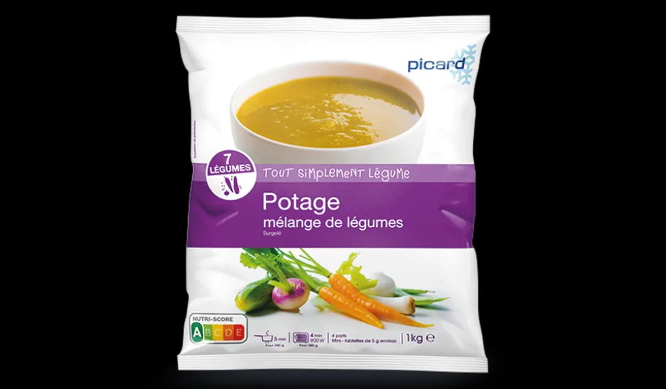 Potage mélange de légumes, portionnable