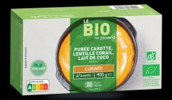 Purée de carotte-lentille corail-lait de coco bio