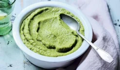 Purée haricot vert, carotte jaune, petit pois