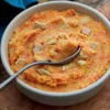 Purée pomme de terre, duo de carottes et poulet