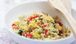Quinoa et céréales cuisinés aux petits légumes