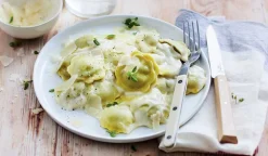 Ravioli aux cèpes sauce au parmesan