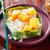 Riz gluant au lait de coco et à la mangue