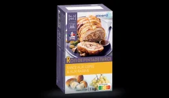 Rôti de pintade farci, farce aux cèpes et aux raisins
