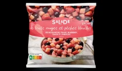 Salade de fruits rouges et pêches blanches