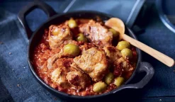 Sauté de porc tomates olives