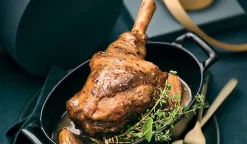 Souris agneau fondante cuite dans son jus au thym