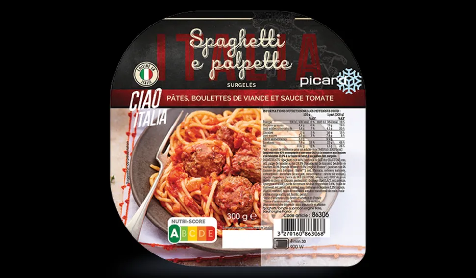 Spaghetti e polpette, pâtes, boulettes de viande
