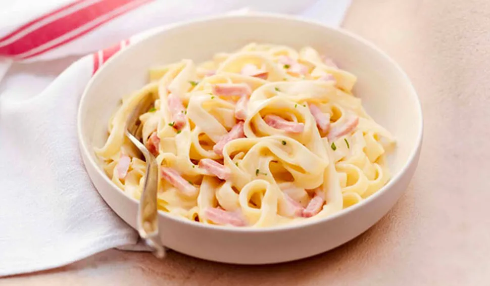 Tagliatelles à la carbonara