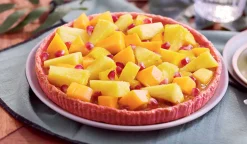 Tarte fruits exotiques, 6 parts