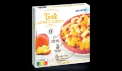 Tarte fruits exotiques, 6 parts